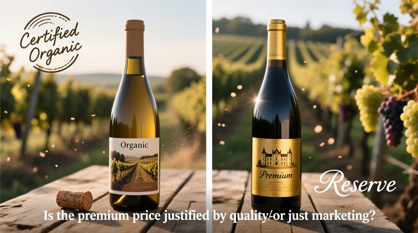 organic vs conventional wine is the premium price justified by quality or just marketing