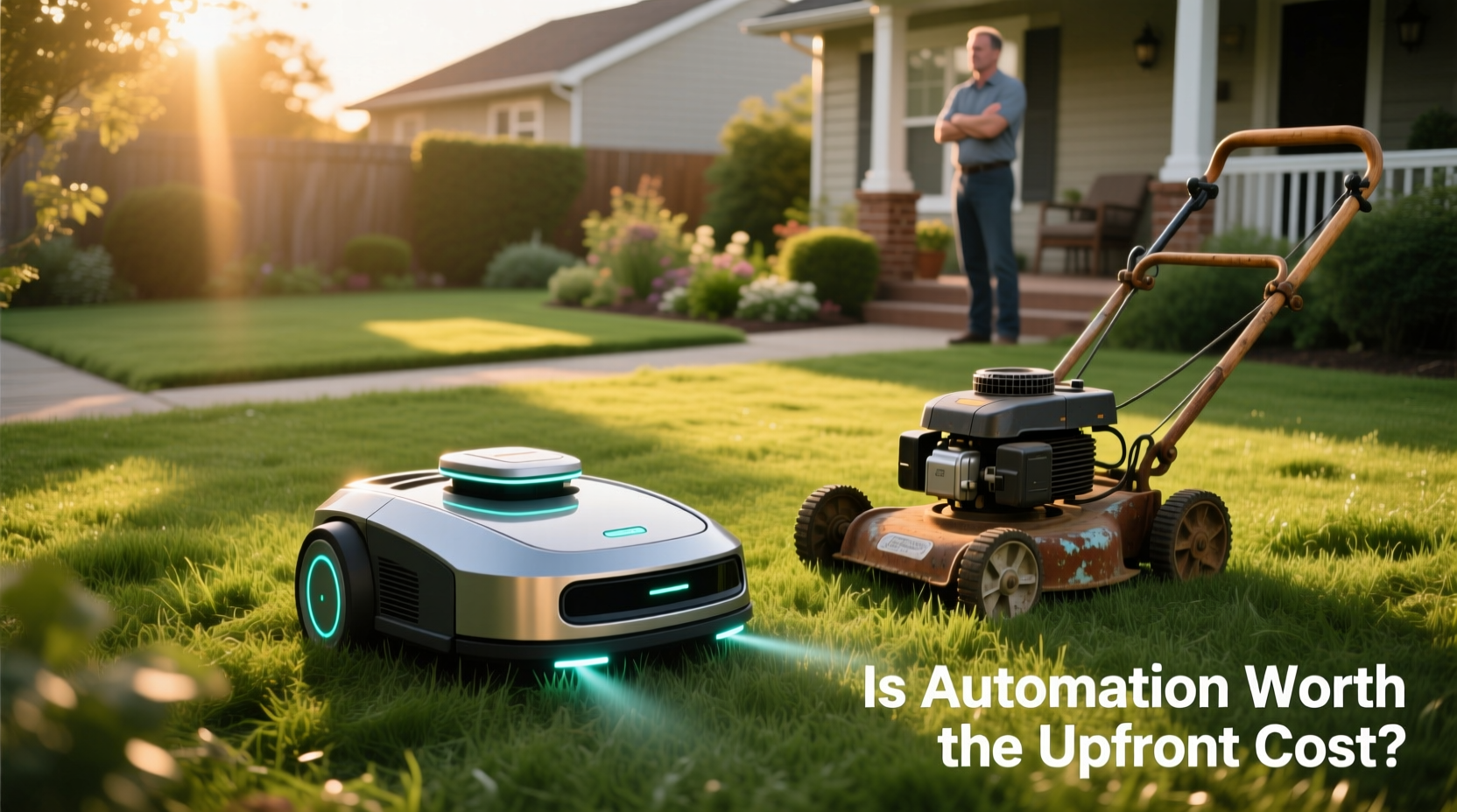 robotic mower vs push mower is automation worth the upfront cost