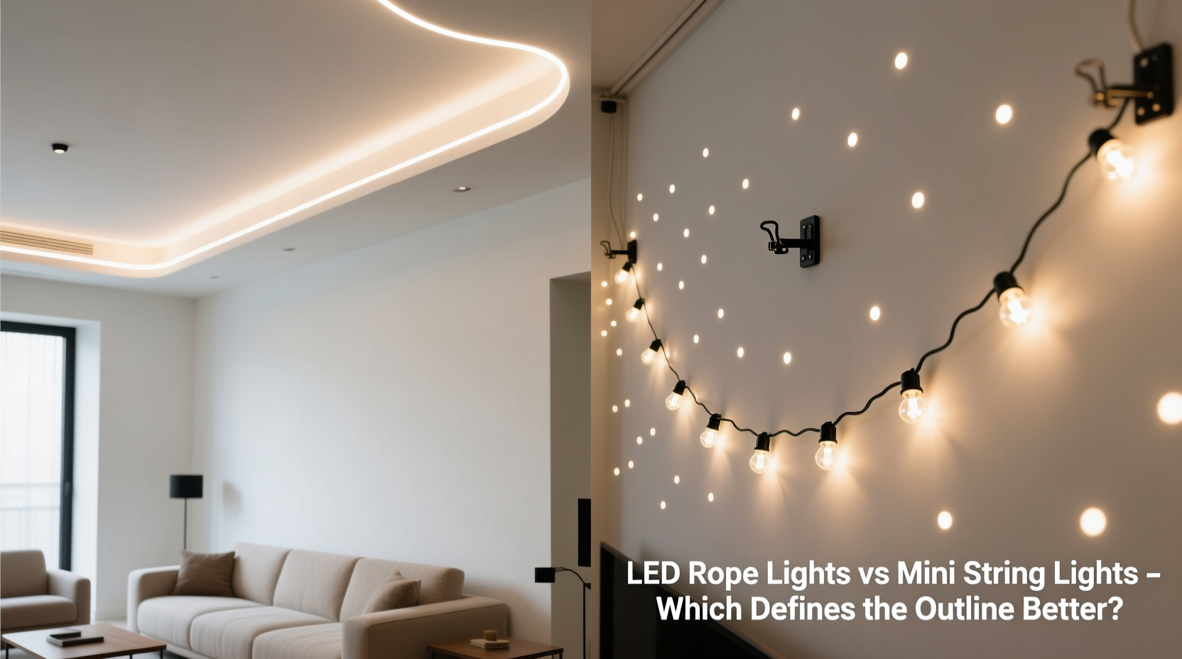 led rope lights vs mini string lights which works better for outlines