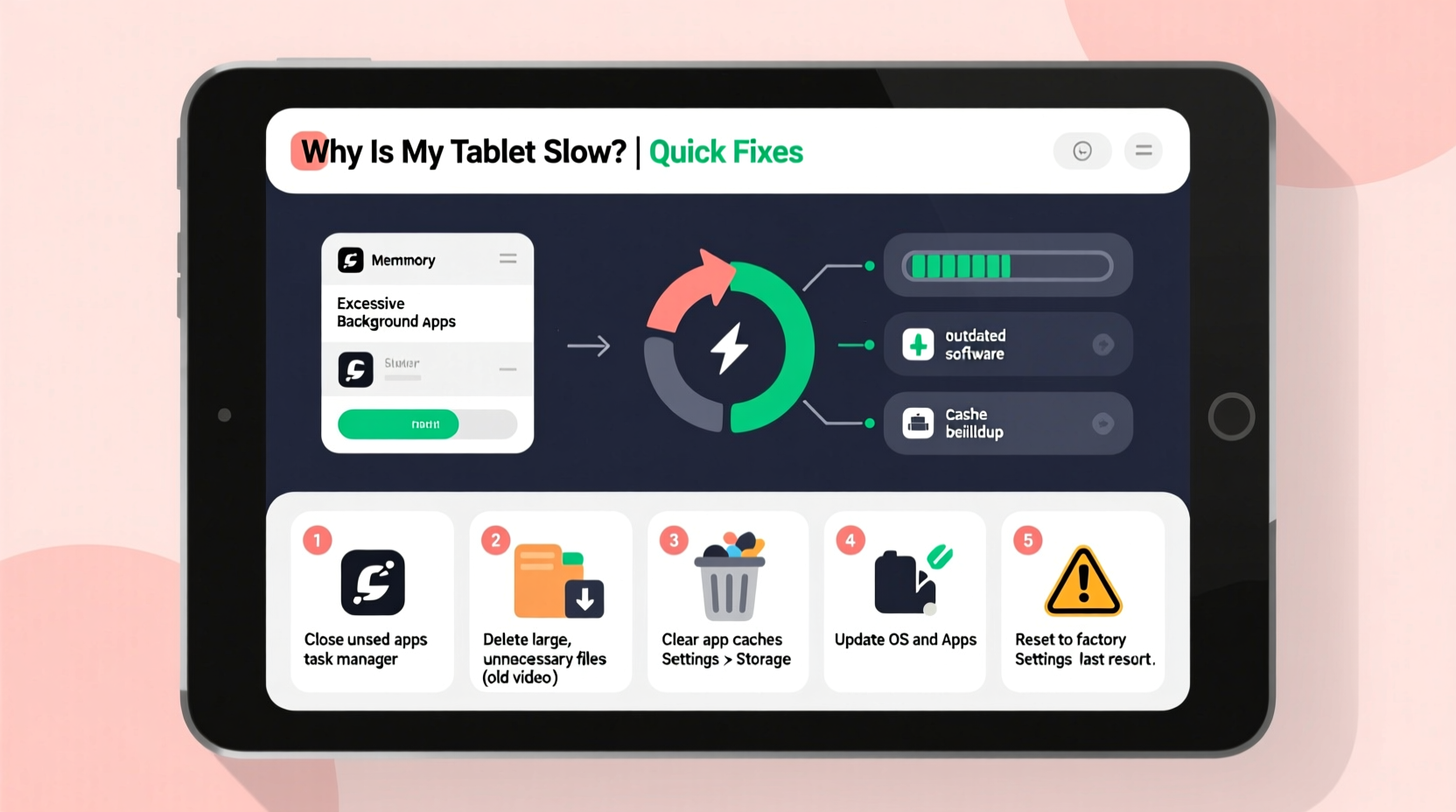 why is my tablet running slow all of a sudden and what to delete
