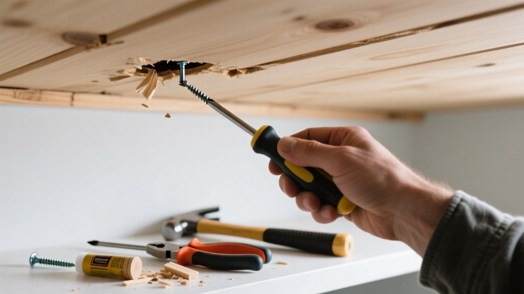 Fixing a Popped Nail in the Kitchen Ceiling or Wall
