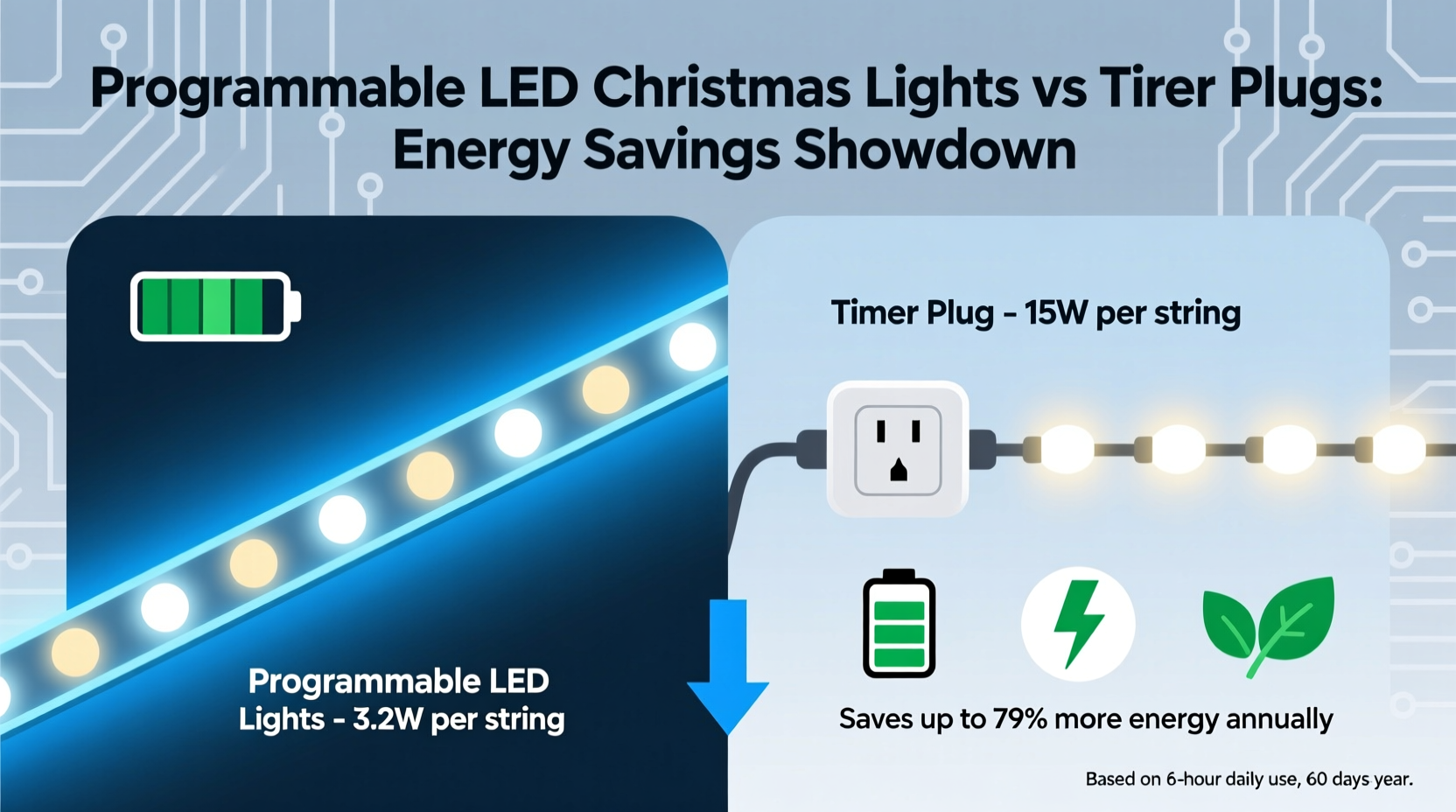 programmable led christmas lights vs timer plugs which saves more energy