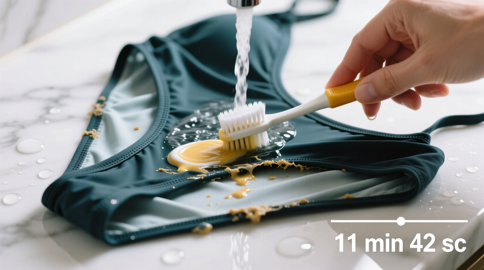 how to remove dried sunscreen from swimsuit linings