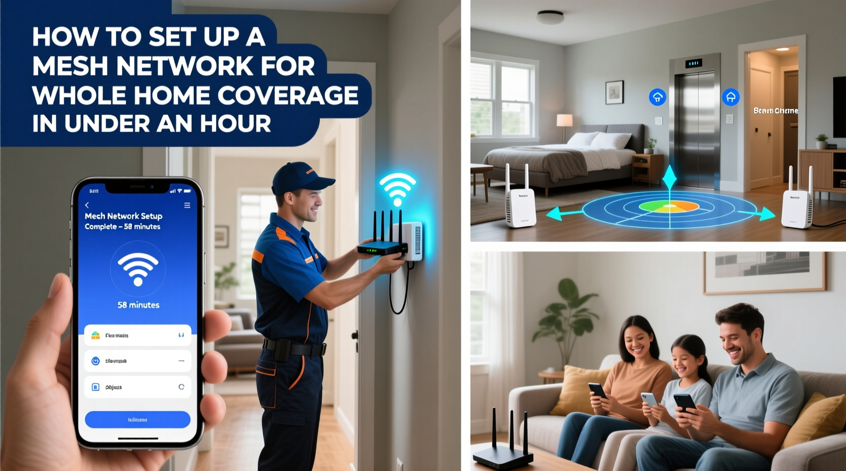 how to set up a mesh network system for whole home coverage in under an hour