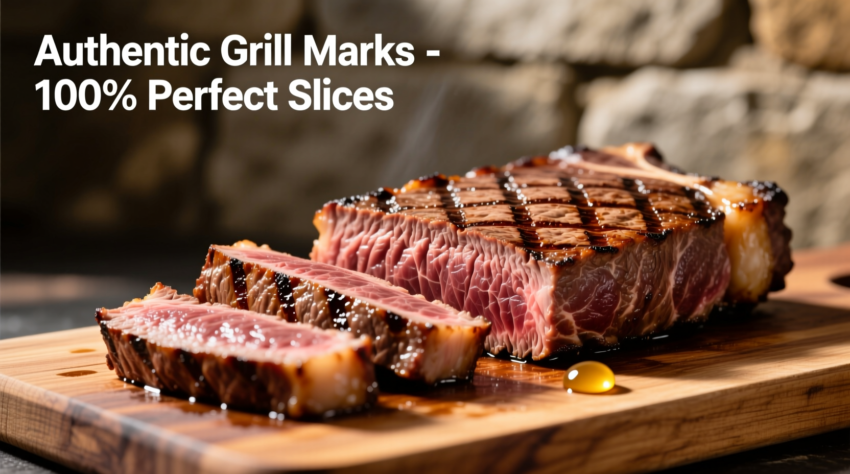 Perfectly sliced London broil with grill marks