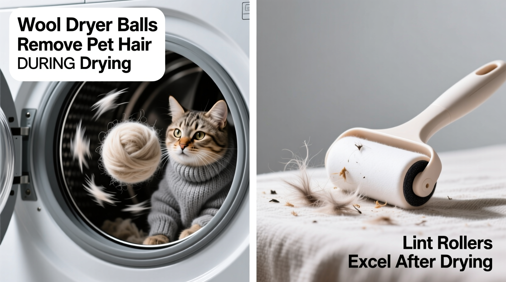 wool dryer balls vs lint rollers for pet hair