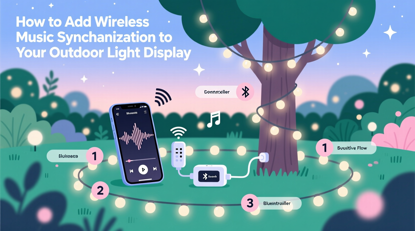 how to add wireless music synchronization to your outdoor light display