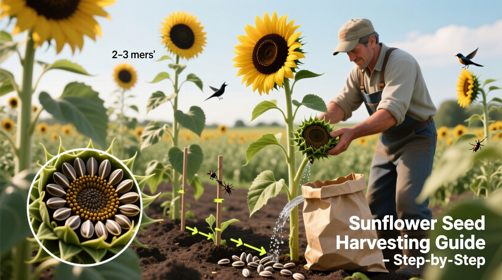 How to Grow Sunflowers for Seeds: Complete Harvest Guide