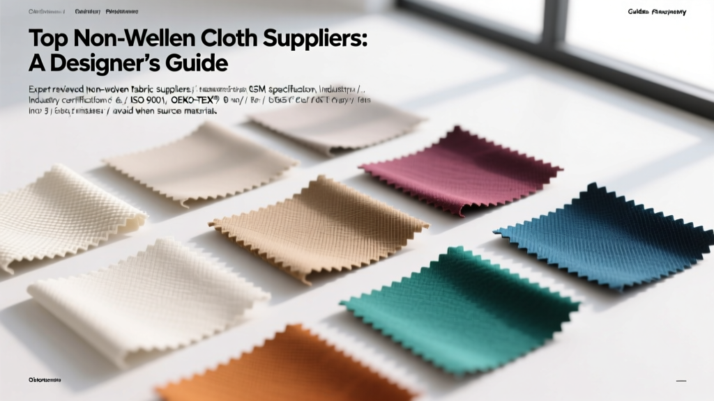 Top Non Woven Cloth Suppliers: A Designer’s Guide