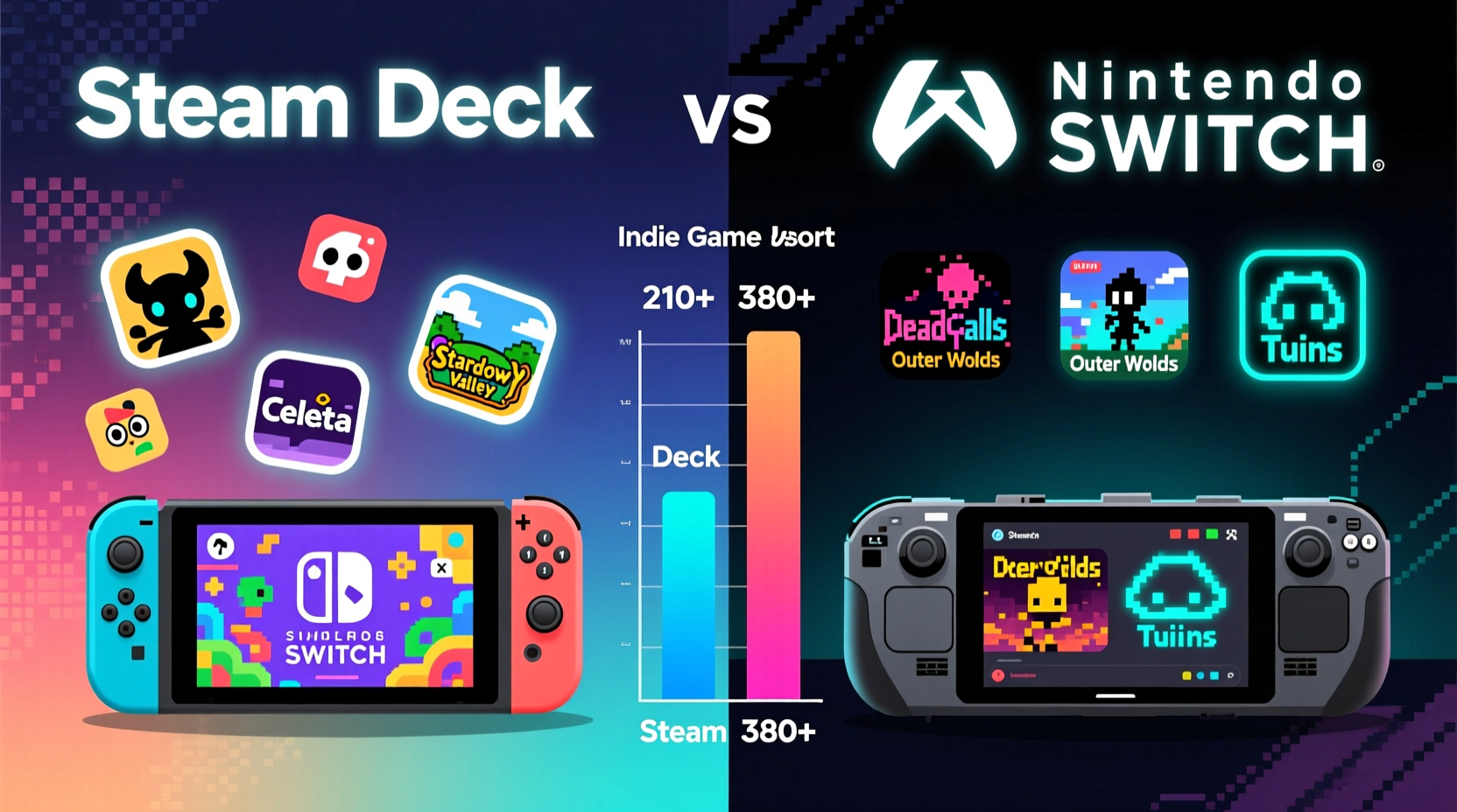 switch vs steam deck which portable console has better indie game support