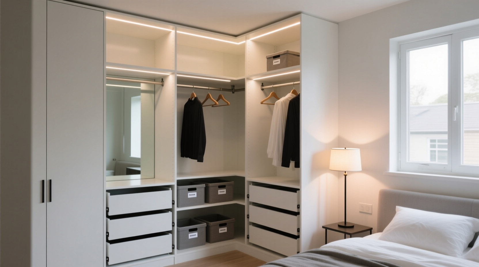 closet organization tips fix mirror glare now