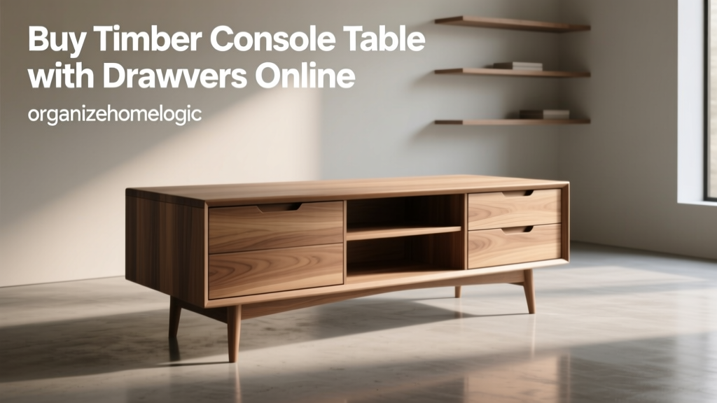 Buy Timber Console Table with Drawers Online