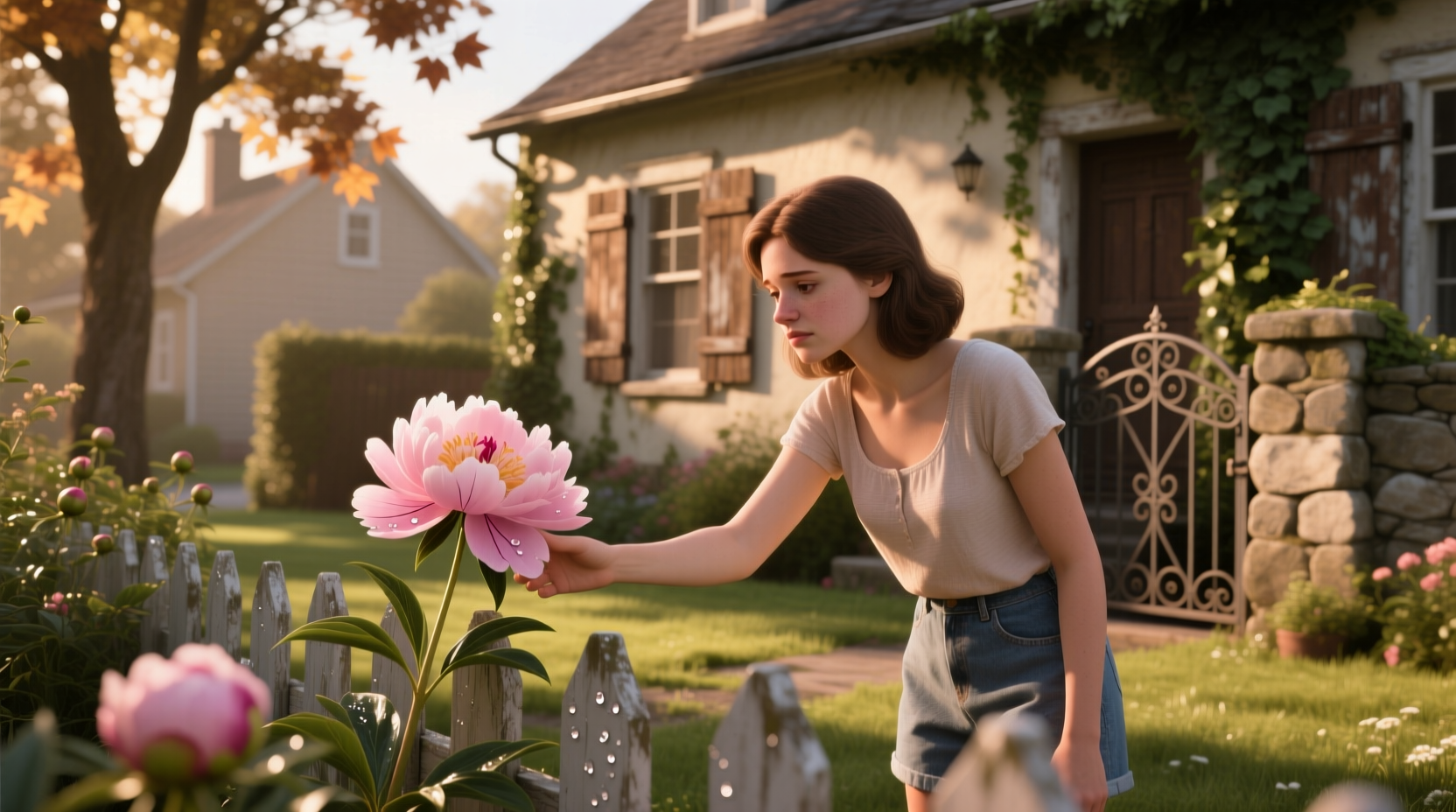 picking neighbors flowers