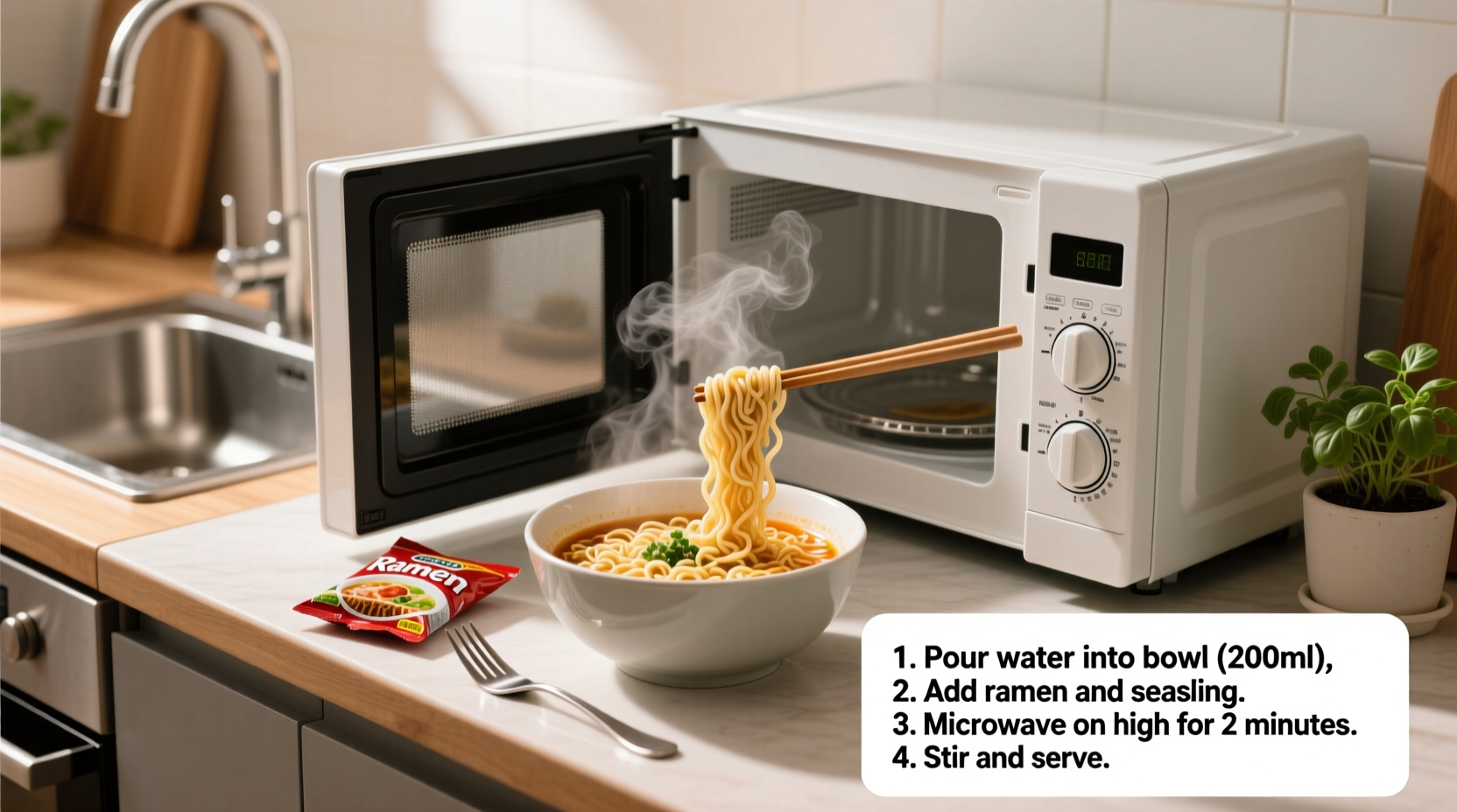 how to cook ramen in the microwave