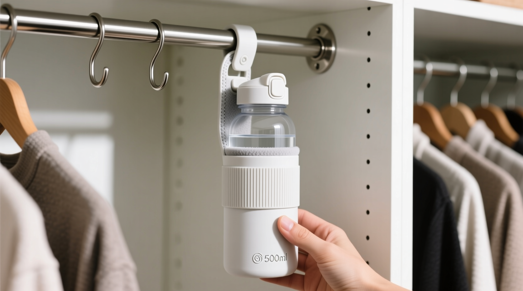closet organization tips for water bottle sleeves