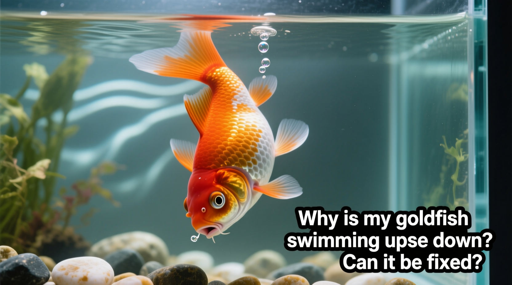 why is my goldfish swimming upside down and can it be fixed