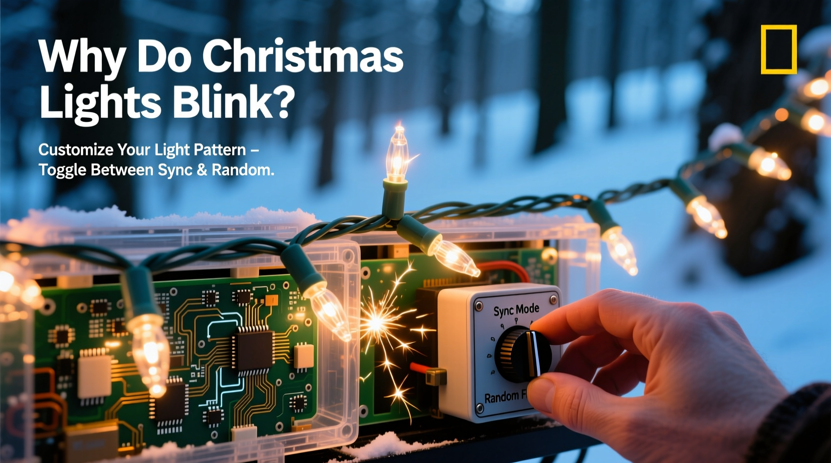why do christmas lights blink in unison or randomly and can you customize it