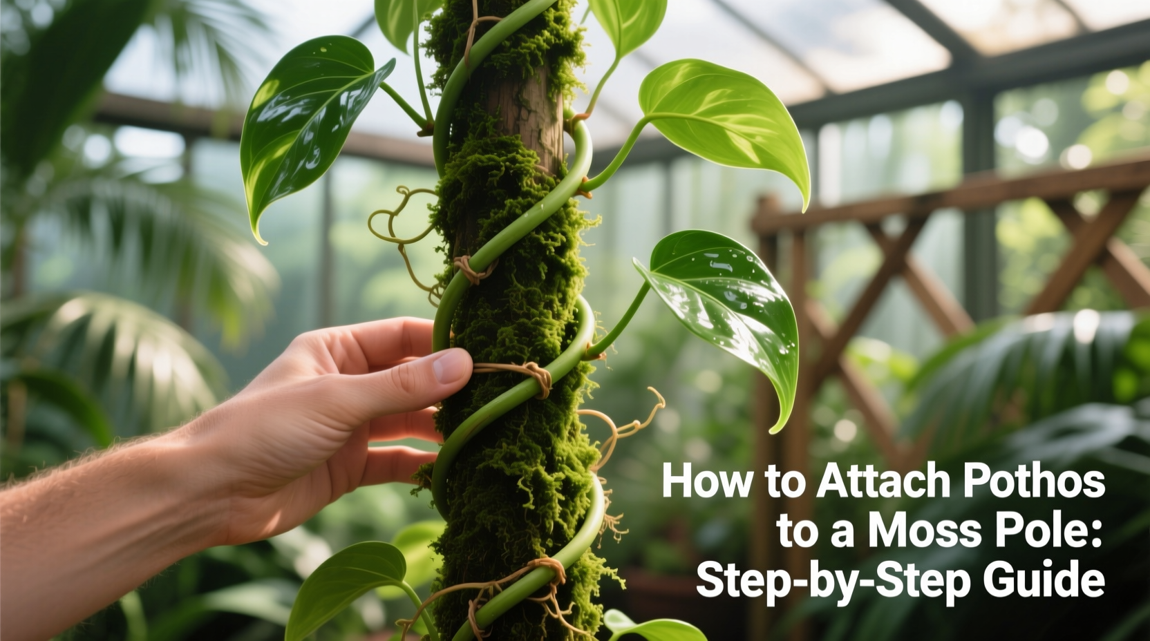 Attach Pothos to Moss Pole in 5 Steps | TheHomeSprouts