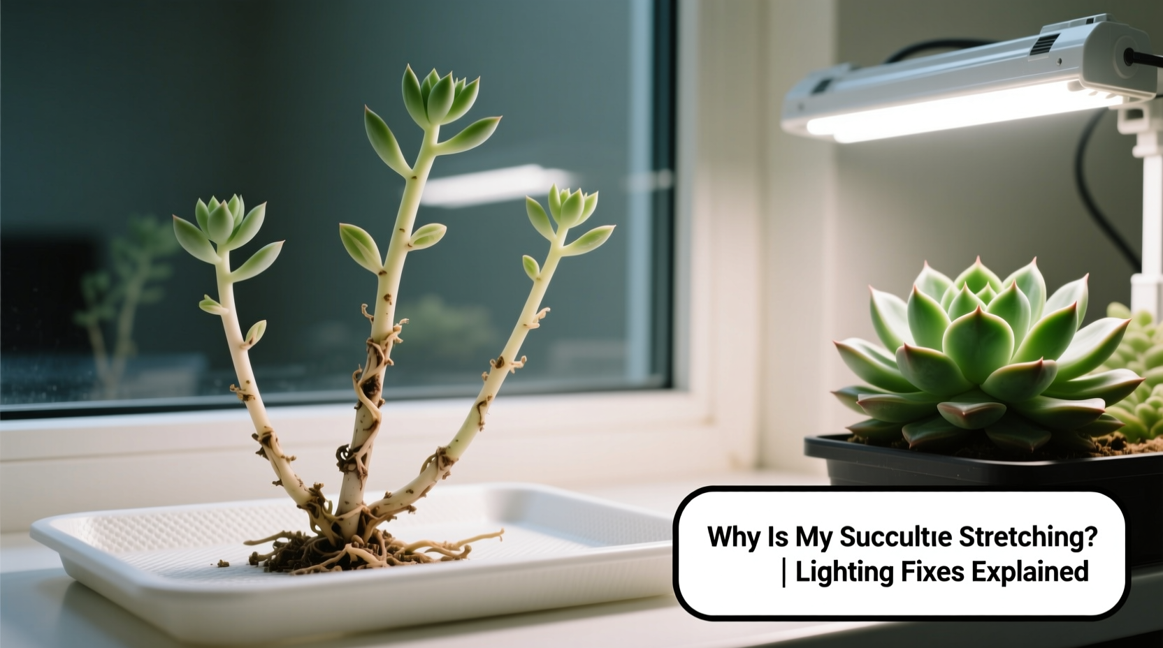why is my succulent stretching etiology and lighting fixes