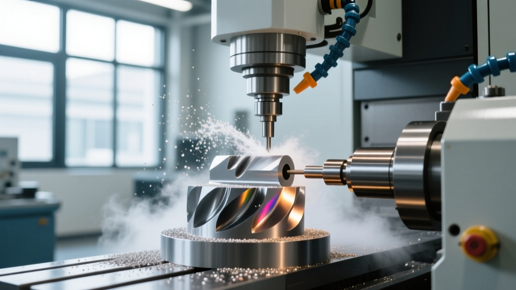 CNC tool grinder producing a custom profile shaper cutter from a micro-grain carbide blank at a precision tooling facility