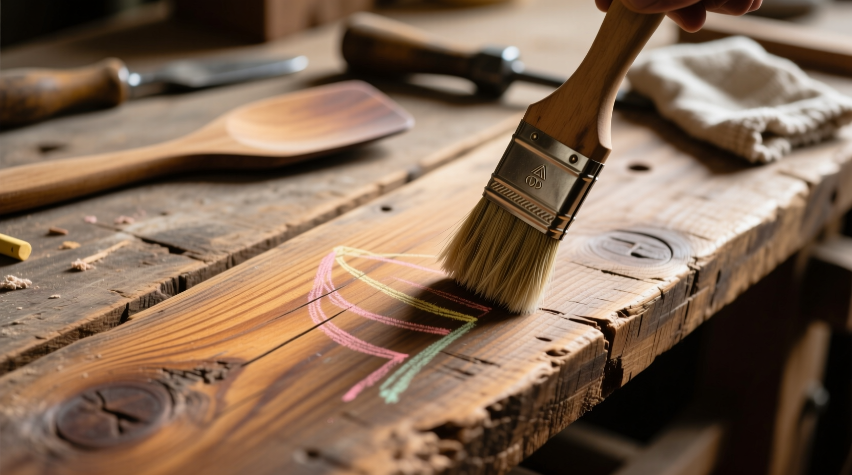 eco friendly crayon removal on reclaimed wood
