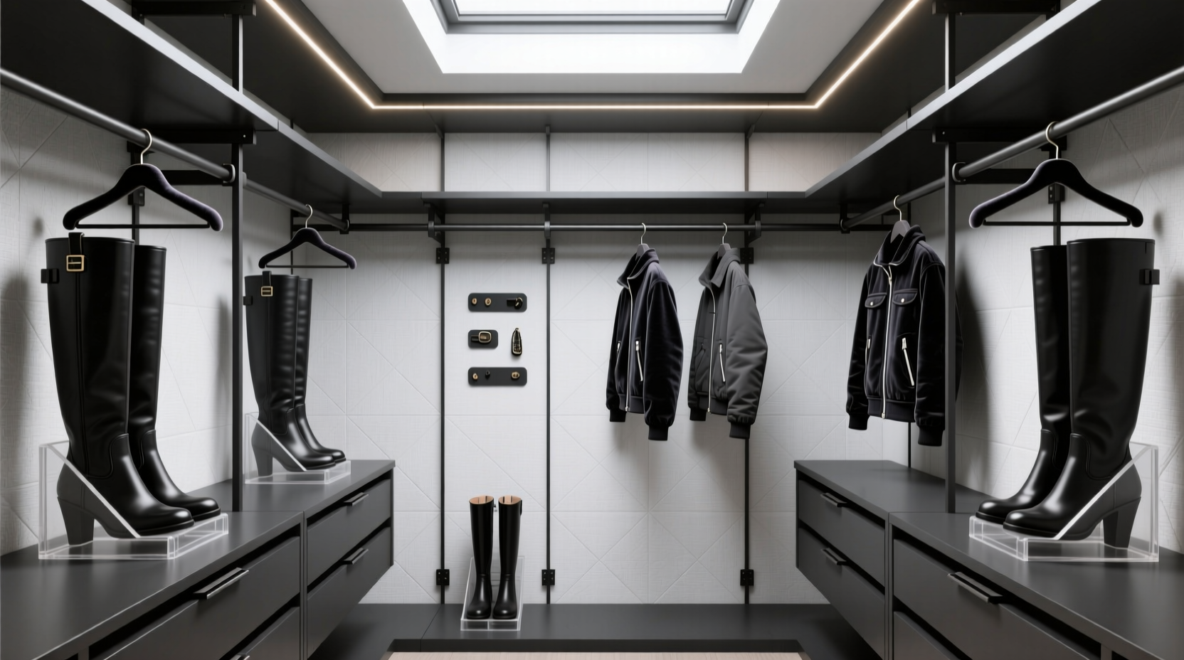 closet organization tips boots jackets balanced