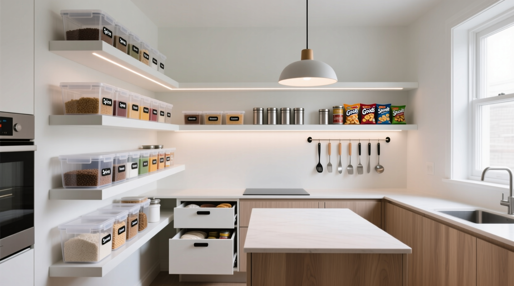 how to organize a tiny pantry with zero wasted vertical space