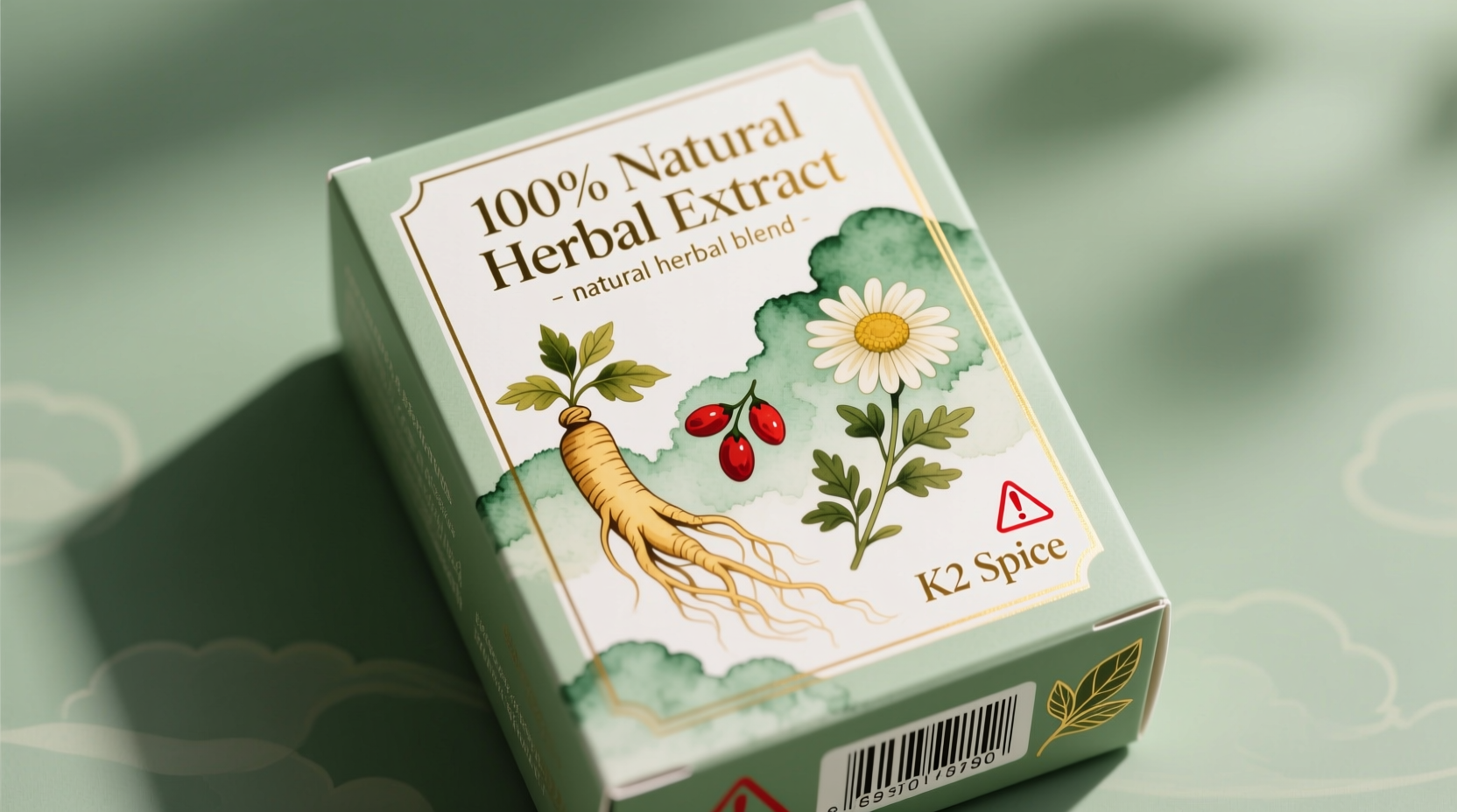 K2 spice product packaging showing misleading herbal labeling