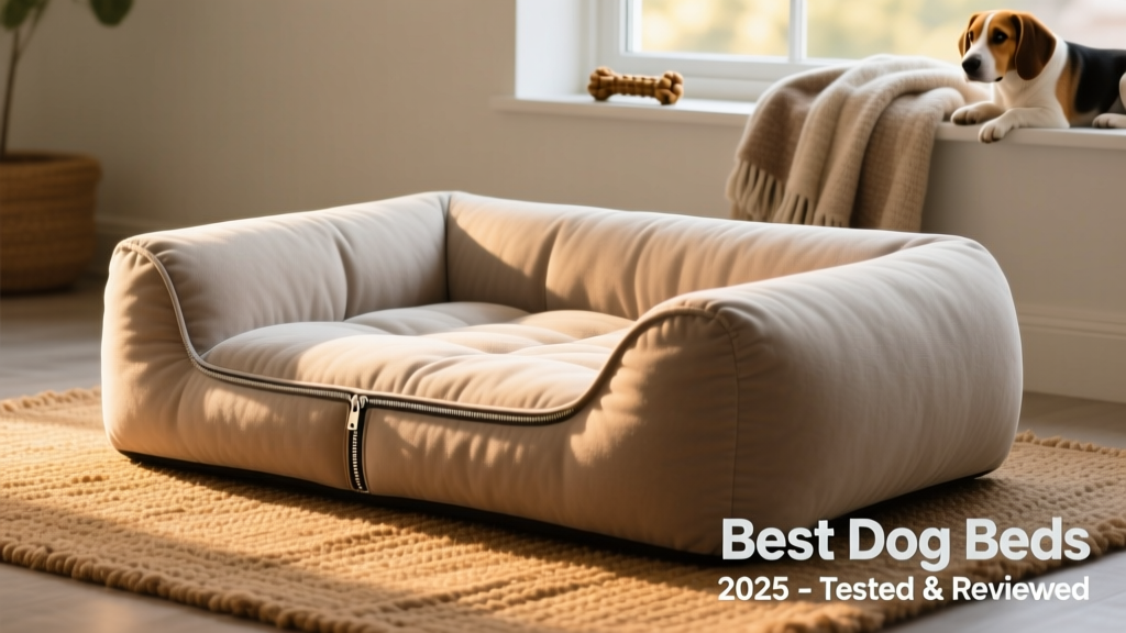 Side view of the FurPetVo bolster bed showing thick padding, rounded bolsters, and seamless zipper integration