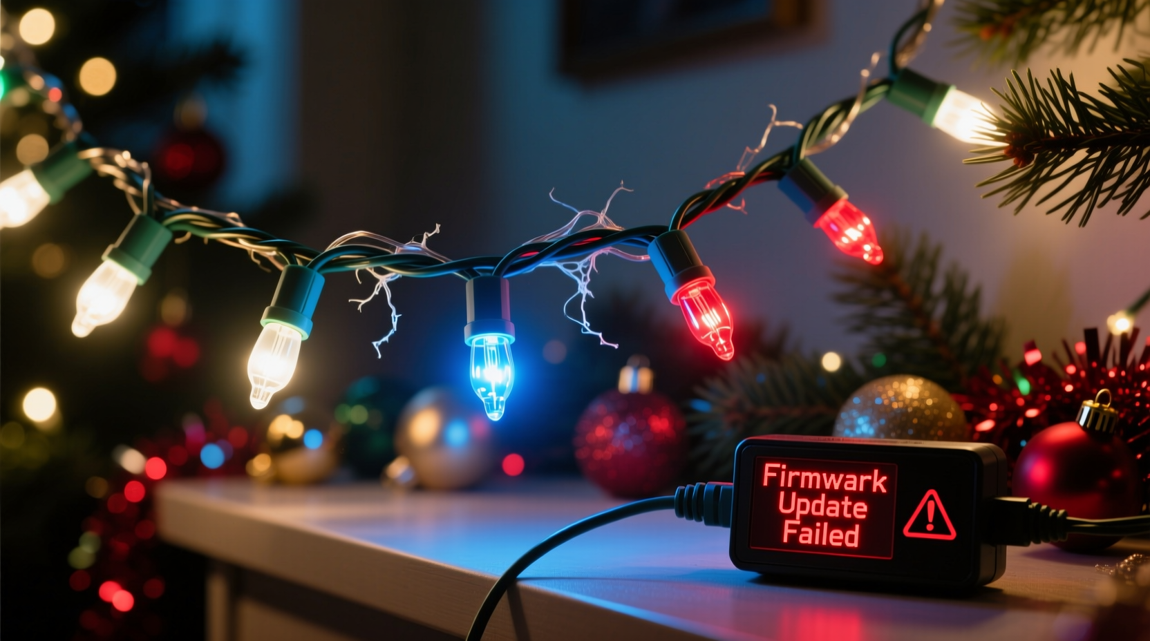 why did my led christmas lights change color overnight firmware glitch fix