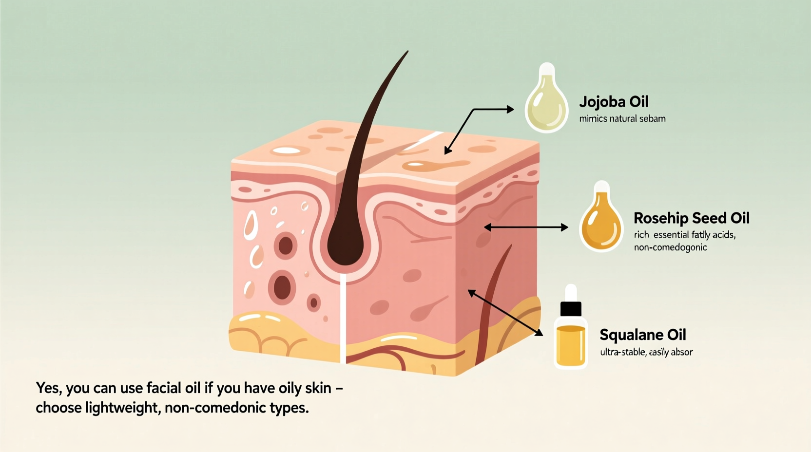 can you use facial oil if you have oily skin and which types work best