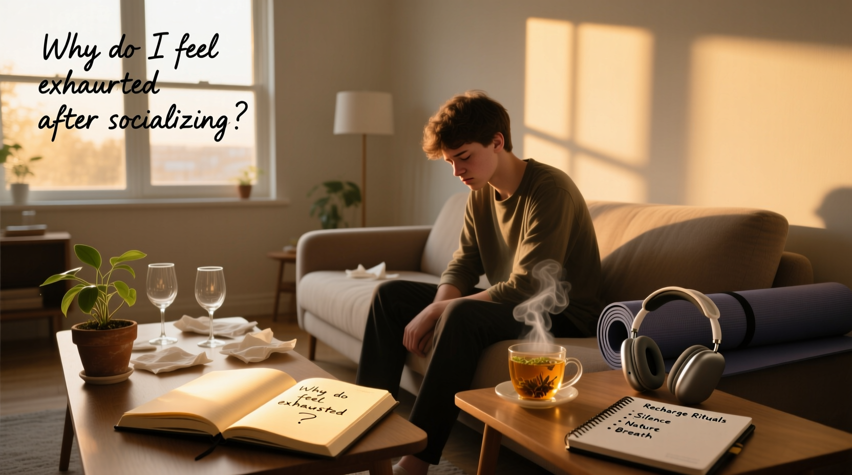 why do i feel exhausted after socializing and how to recharge effectively
