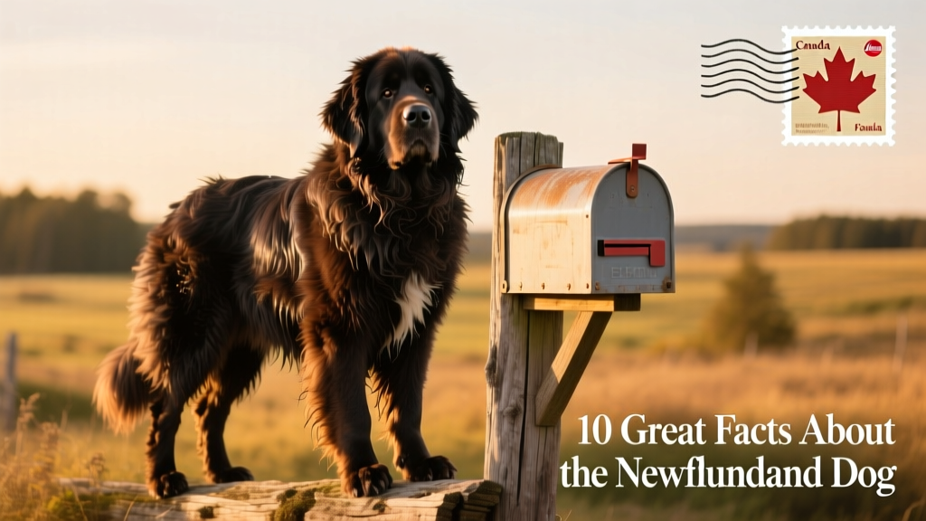 Newfoundland dog on a Canadian stamp. Photography ©microstocker | Getty Images.