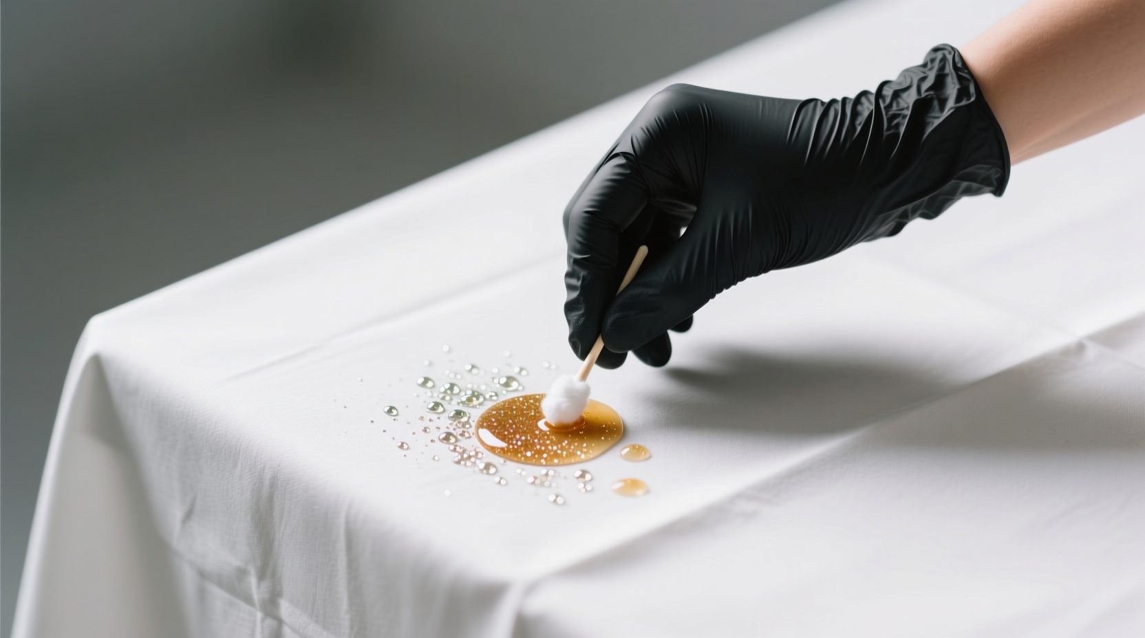 how to remove dried glitter glue from vinyl tablecloths