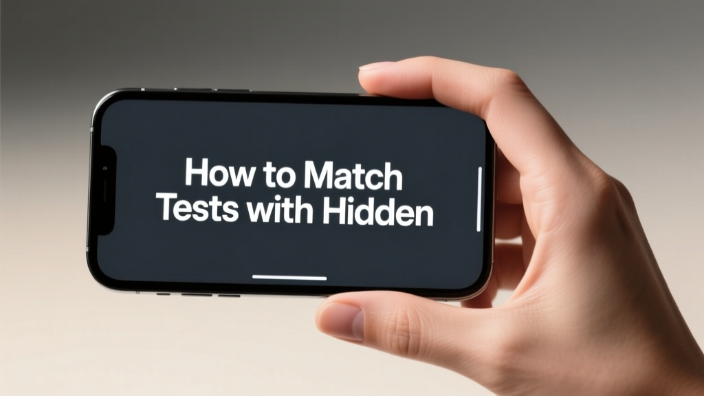 How To Match Tests With Hidden Variables