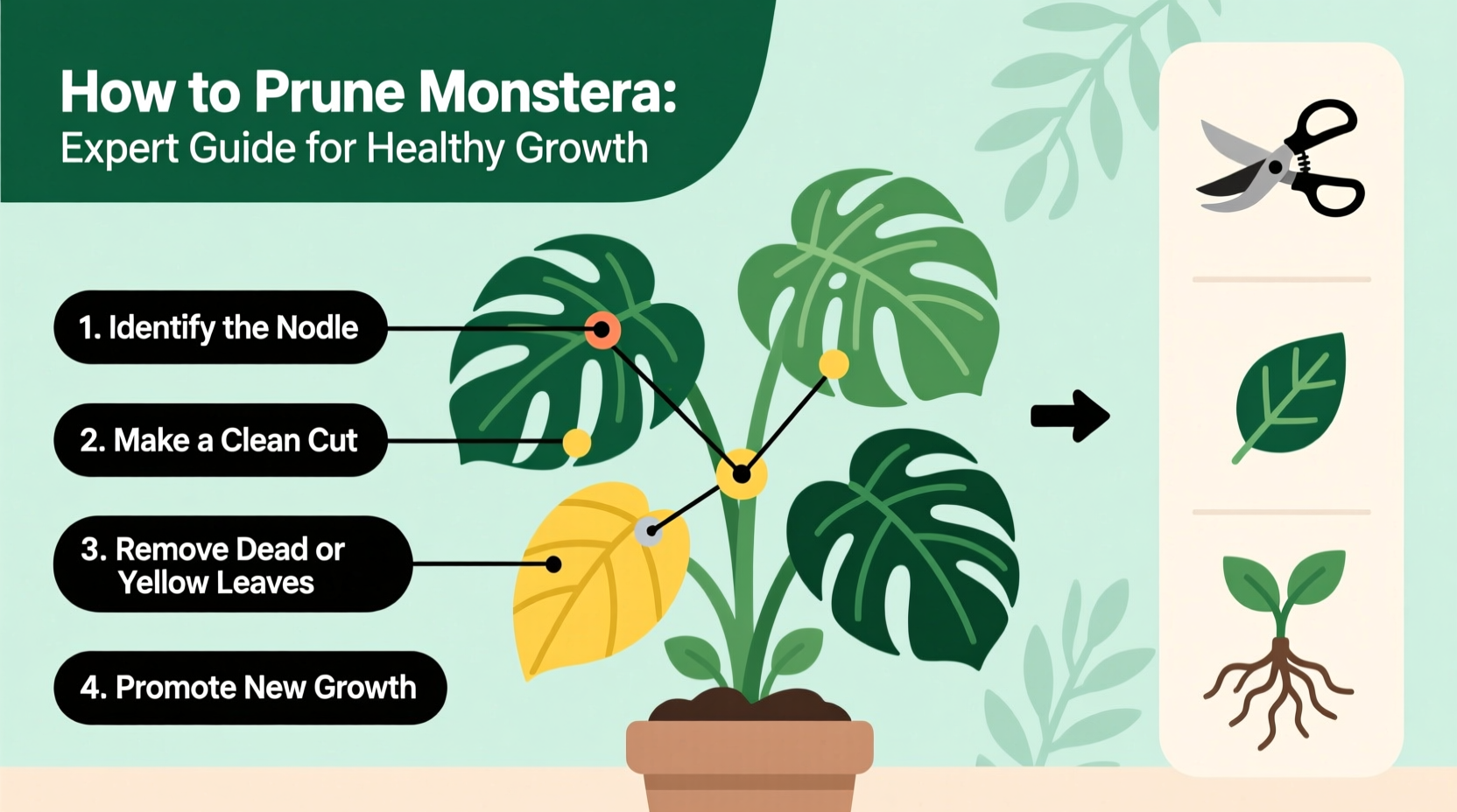 Prune Monstera in 5 Steps | TheHomeSprouts