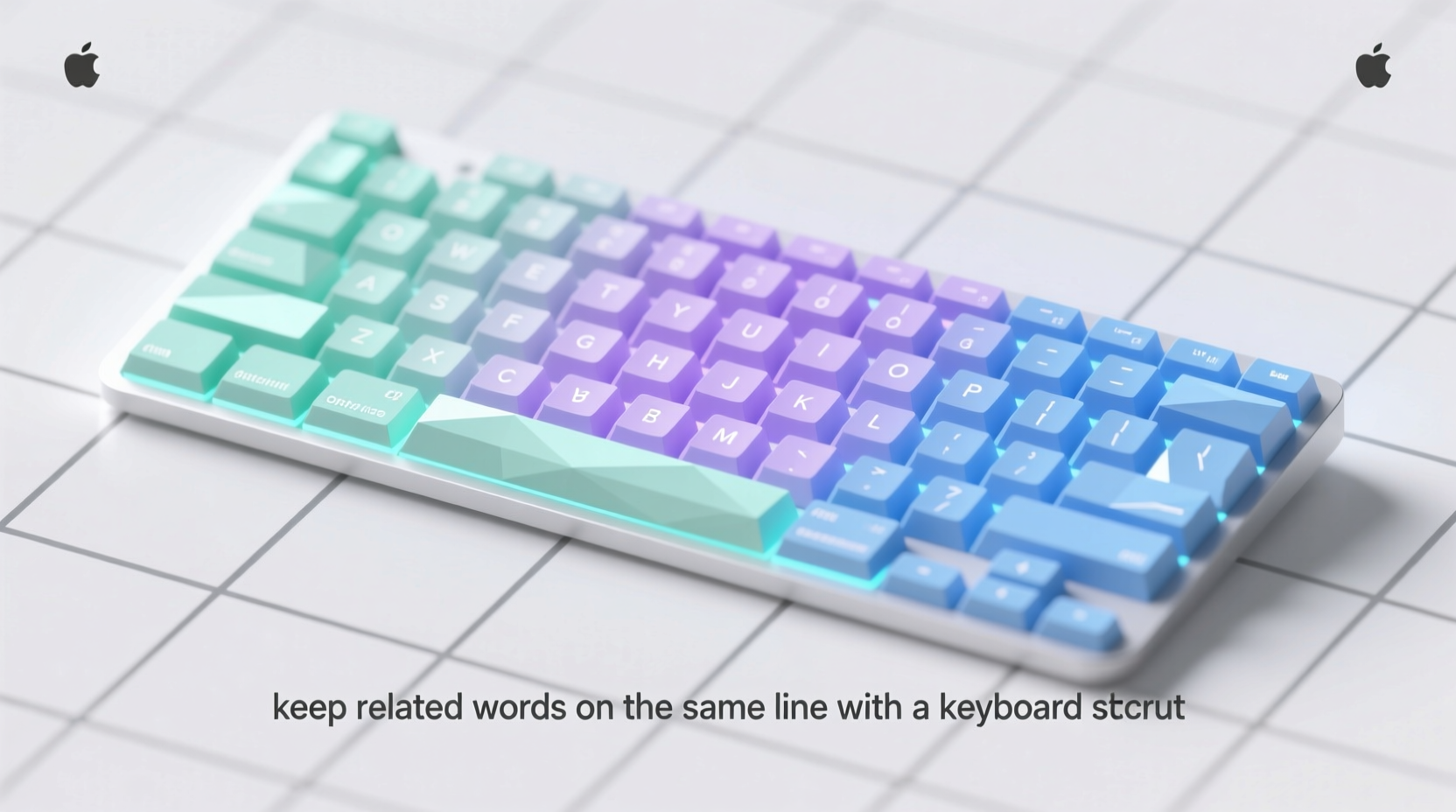 keep related words on the same line with a keyboard sho