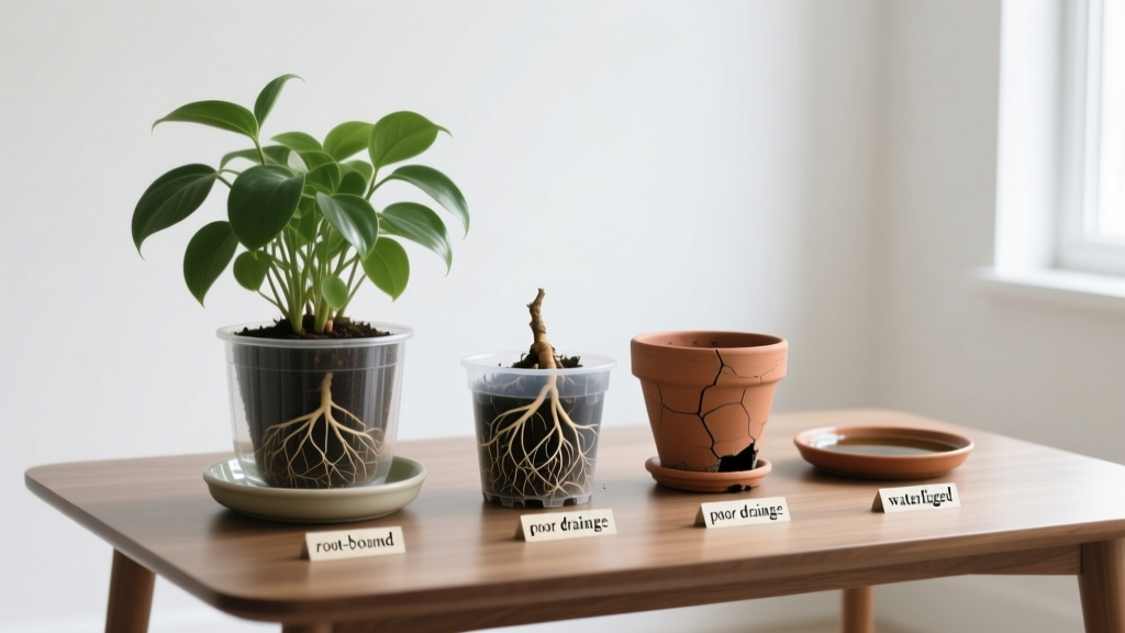 Pots and Saucers for Indoor Plants Not Growing