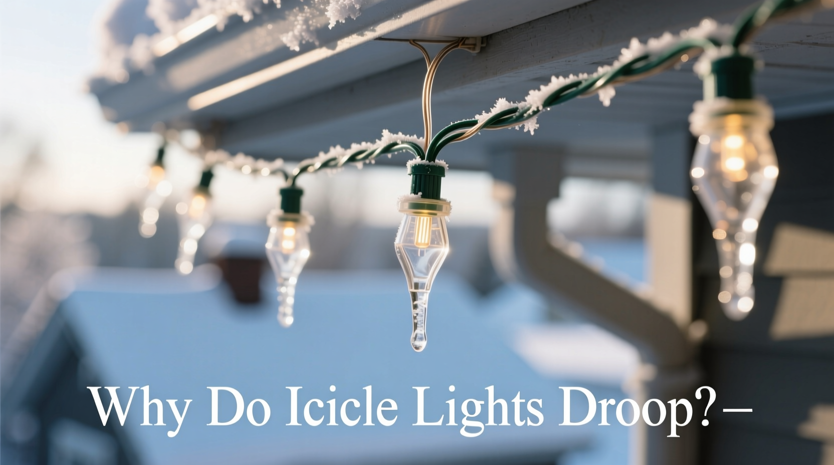 why do my icicle lights droop after a few days hanging