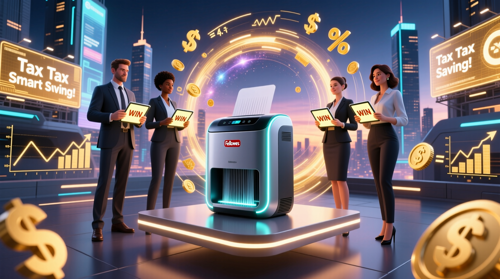 win a fellowes shredder with your best tax tip