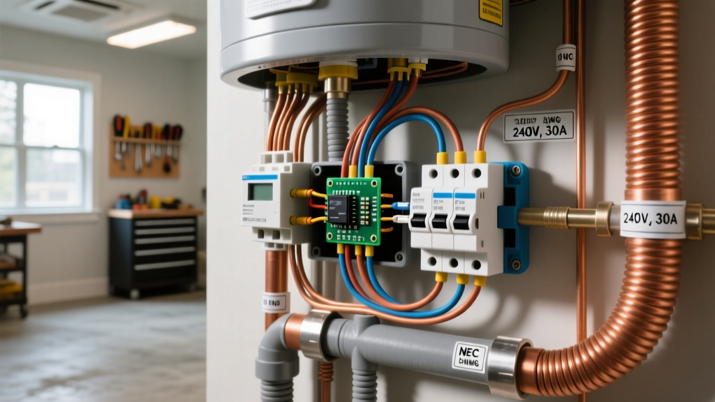 Wiring a Water Heater: Circuit Sizing, NEC Rules, and Breaker Selection