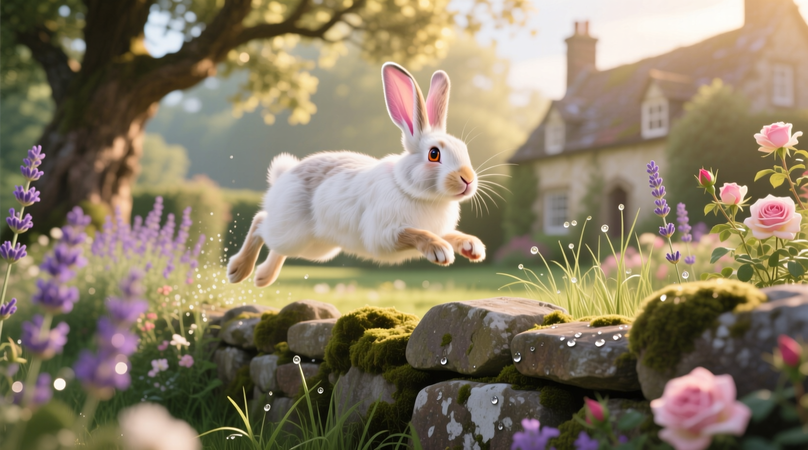 rabbits in garden
