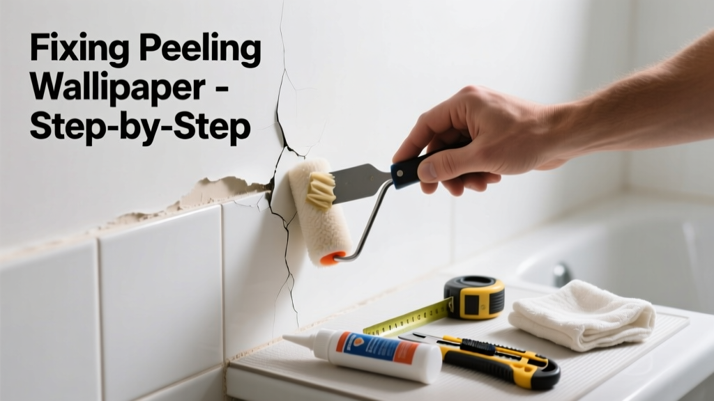 Fix Wallpaper Peeling at Seams in Bathroom