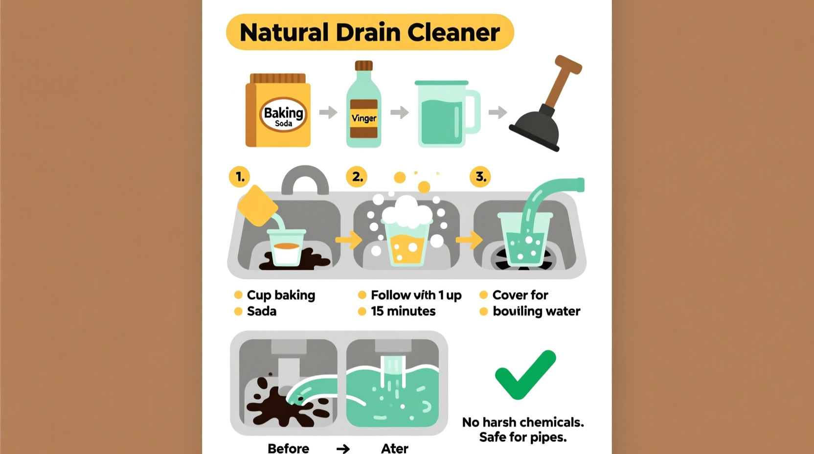 how to unclog a drain without harsh chemicals using household items