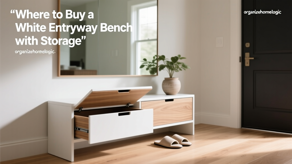 Where to Buy a White Entryway Bench with Storage