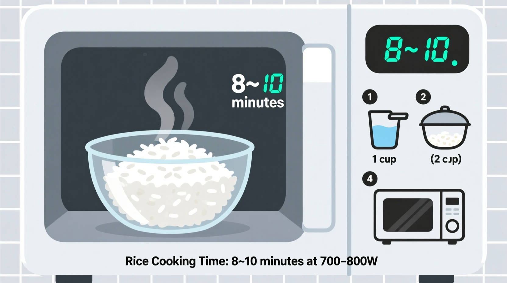 how long to cook rice in microwave