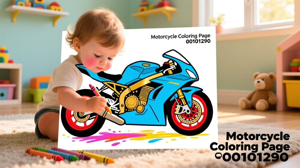 Motorcycle Coloring Pages for Toddlers: Developmental Benefits, Safety Considerations, and Age-Appropriate Design Principles