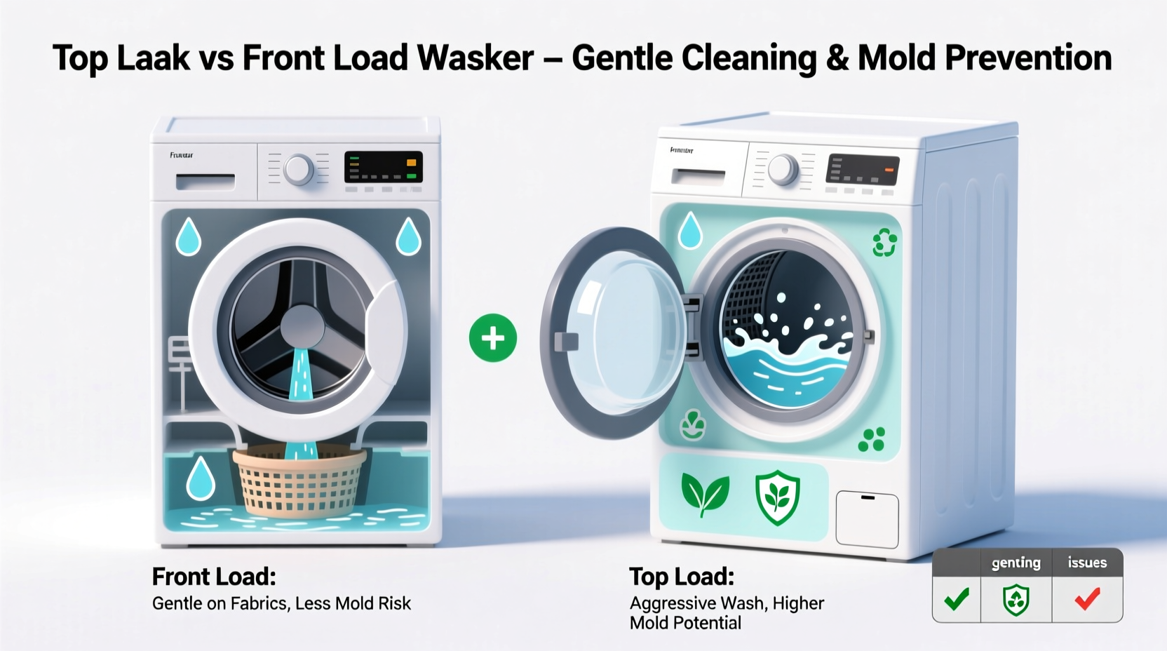 top load vs front load washer which one cleans clothes gently without mold issues
