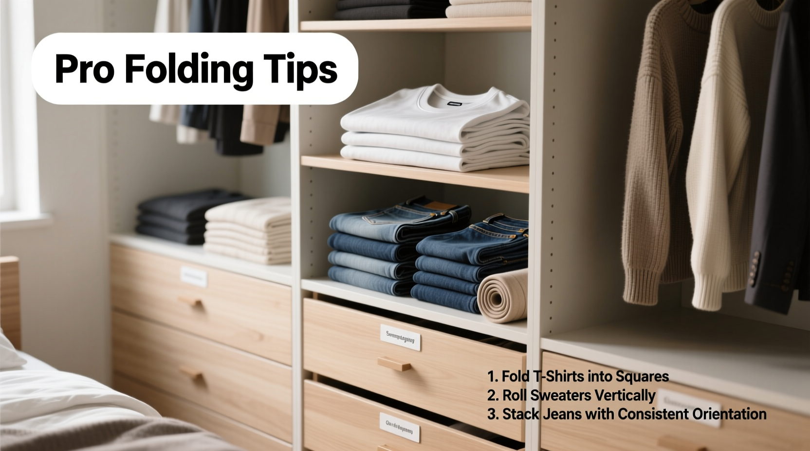 how to fold clothes like a pro for max drawer space and visibility
