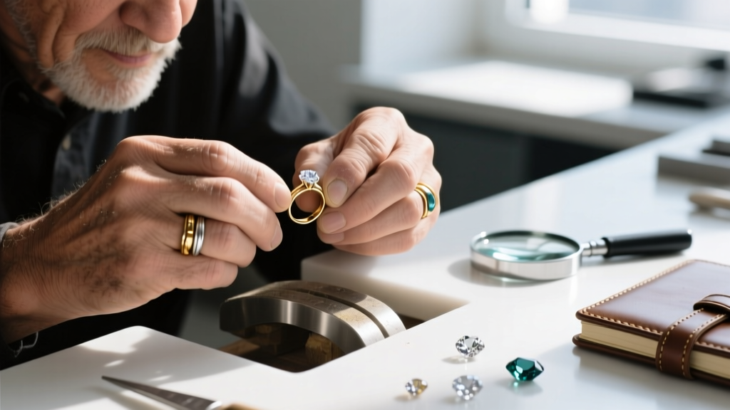 Close-up of a jeweler